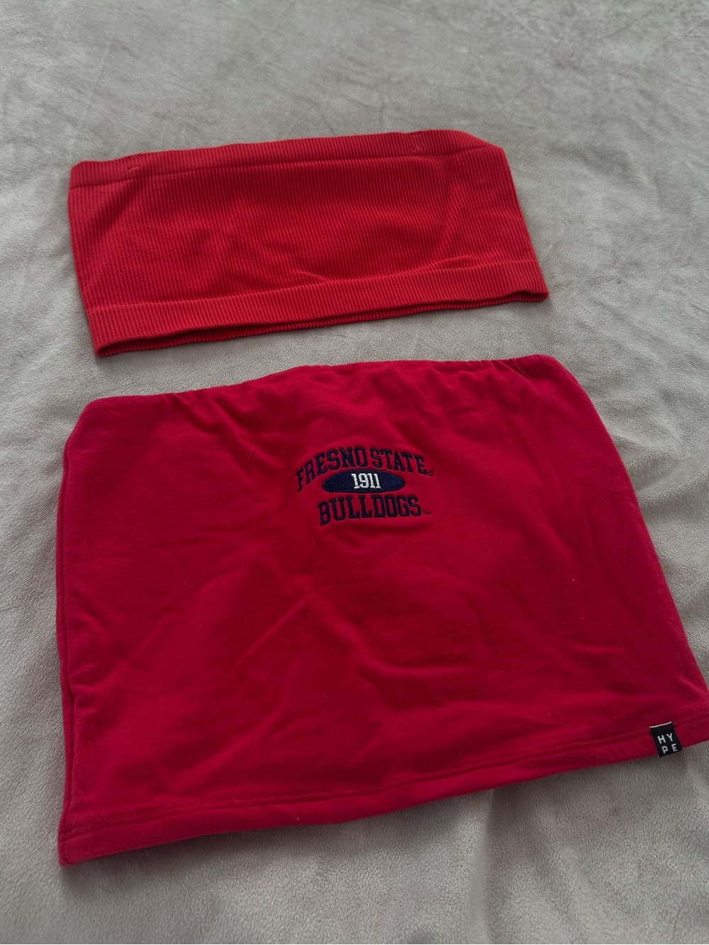 Red Fresno State Bulldogs Tube Top Set